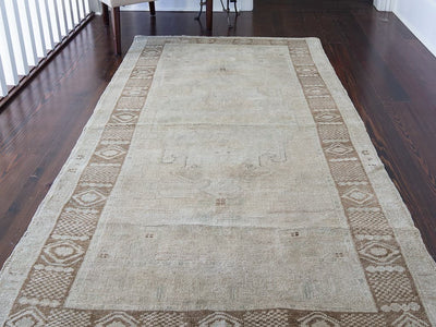 Brown & grey medium sized Sivas Turkish rug.