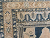 Intricate border knotting on a blue & green extra large Sivas Turkish Rug.