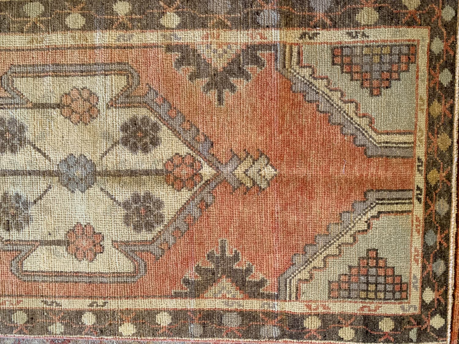 Mini Rug, Traditional Rug, Vintage Wool Rug, Oushak Carpet Rug