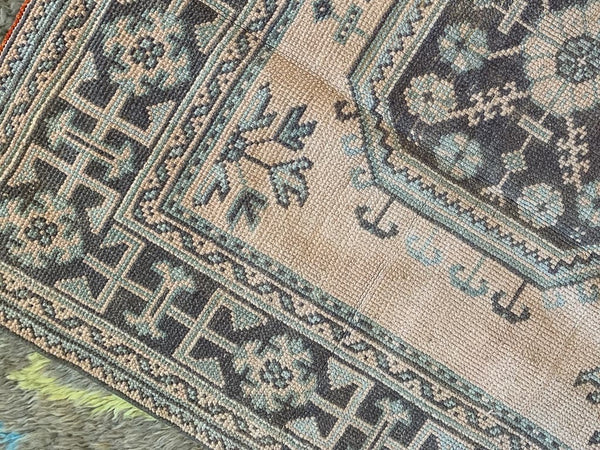 83.5×40 \"Green sea” ViNTAGE TURKiSH RUG 83.5×40 